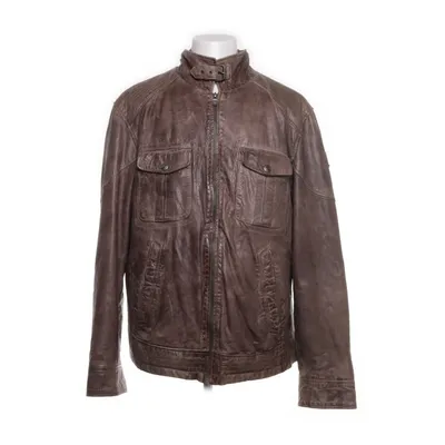 Läderjacka (Brun) från Engbers Bomull, Polyester, Skinn