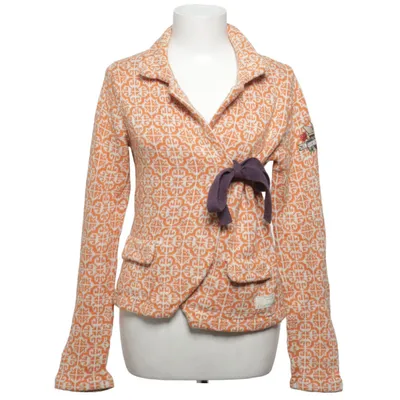 Slå om-cardigan (Orange, Hvid) fra Odd Molly Bomuld