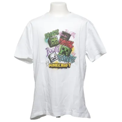 T-shirt (Vit, Flerfärgad) från Minecraft Bomull