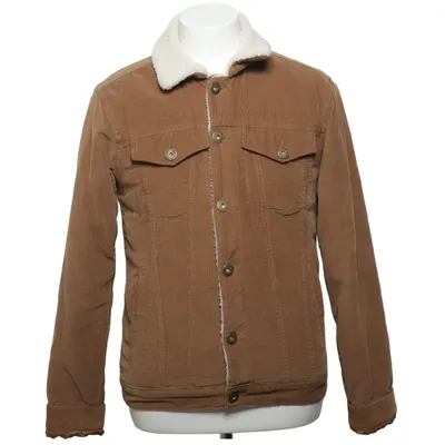 Lined denim jacket (Brown) from Le Breve Cotton, Polyester
