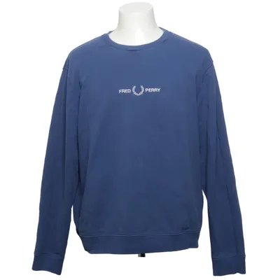 Collegetröja (Blå) från Fred Perry Bomull, Elastan