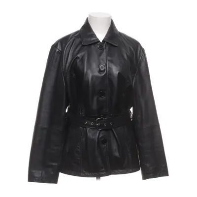 Leather jacket (Black) from Deadwood Leather, Recycled polyester