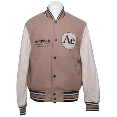 Collegejacka (Beige, Flerfärgad) från H&M Man Polyester, Ull
