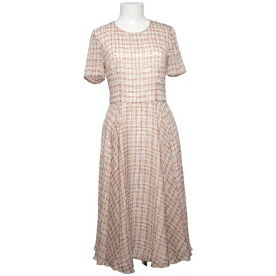 Jurk (Bruin, Wit) van Mikael Aghal Elastaan, Polyester