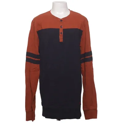 Henley shirt (Orange, Blue) from WE Fashion Cotton