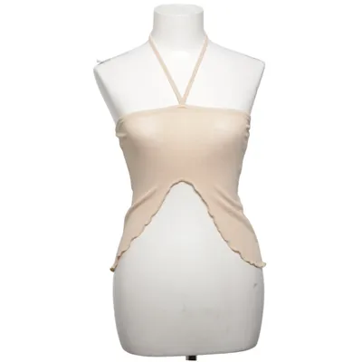 Halterneck top (Beige) fra Princess Polly Elastan, Polyester, Viscose