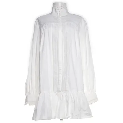 Jurk (Wit) van Custommade Katoen, Polyester, Viscose