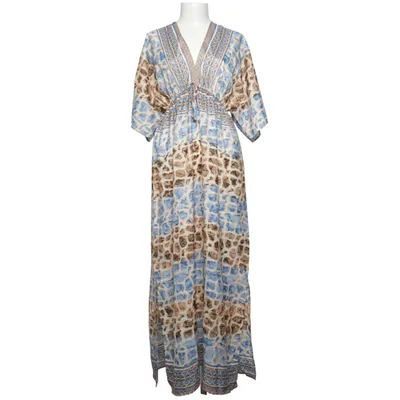 Robe longue (Bleu, Beige, Multicolore) de Yu & Me Polyester, Soie