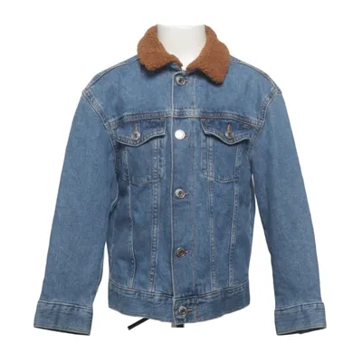 Veste en jeans fourrée (Bleu, Marron) Coton, Élasthane, Polyester