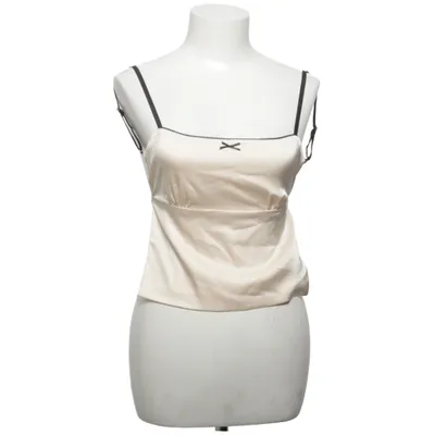 Crop top (Beige, Zwart) van Edikted Elastaan, Polyester
