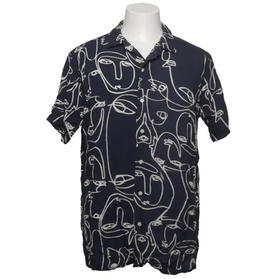 Chemise à manches courtes (Bleu, Blanc) de Nerve Viscose