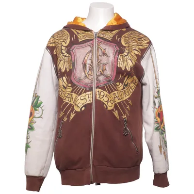 Hoodie (Brown, White, Yellow) from Christian Audigier