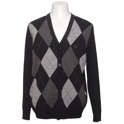 Cardigan (Black, Gray) from Fred Perry Merino wool