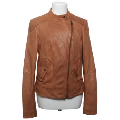 Veste en cuir (Marron) de Campus Coton, Cuir, Polyester