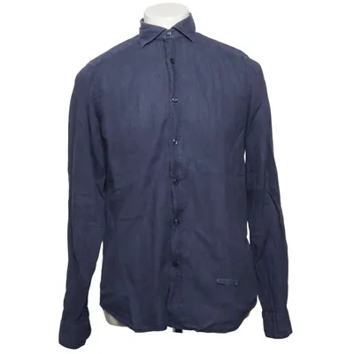 Shirt (Blauw) van Tintoria Mattei Linnen