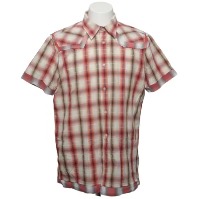 Short sleeve shirt (Red, Beige, Multicolored) from Batistini Cotton