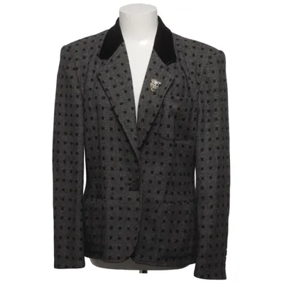 Blazer (Gris, Noir) de Escada by Margaretha Ley Cachemire, Laine