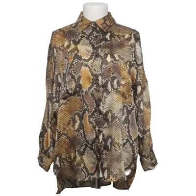 Blouse (Brown, Beige, Black) from Zara Z1975 Denim Polyester