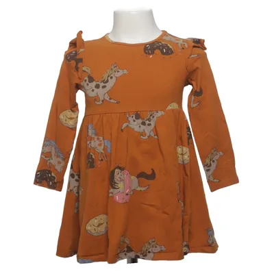 Jurk (Bruin, Oranje) van Minimarket Katoen, Elastaan