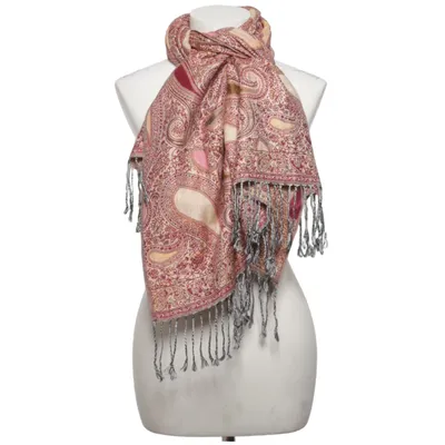 Scarf (Brown, Pink, Multicolored) from Pashmina Silk