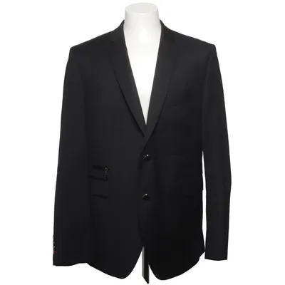 Kavaj (Svart) från Dressmann Premium Collection Polyester, Viskos, Ull