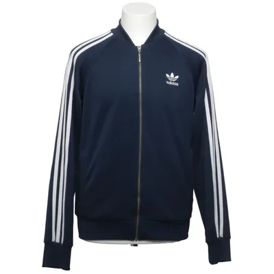 Træningsjakke (Blå, Hvid) fra Adidas Bomuld, Polyester