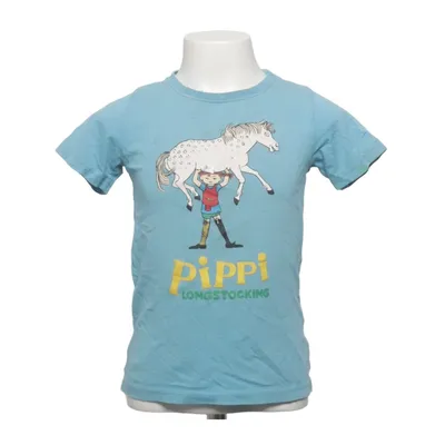 T-shirt (Blå) fra Pippi Långstrump Økologisk bomuld