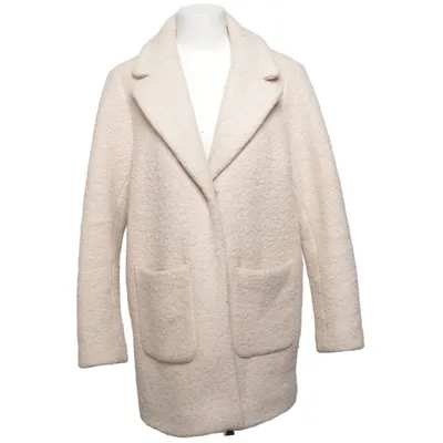 Coat (Beige) from Ichi Polyester, Wool