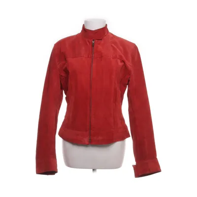 Leather jacket (Red) from Gipsy by Mauritius Polyester, Leather