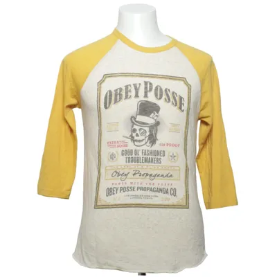 Baseballtröja (Gul, Beige) från Obey Bomull, Polyester