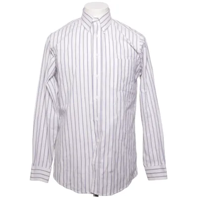 Oxford skjorte (Hvid, Blå) fra Haggar Bomuld, Polyester