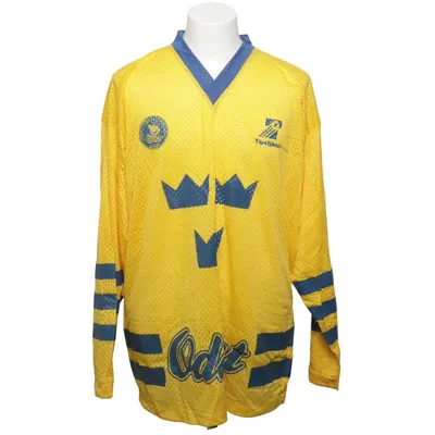 Hockeytröja (Gul, Blå) från Tre Kronor Polyamid