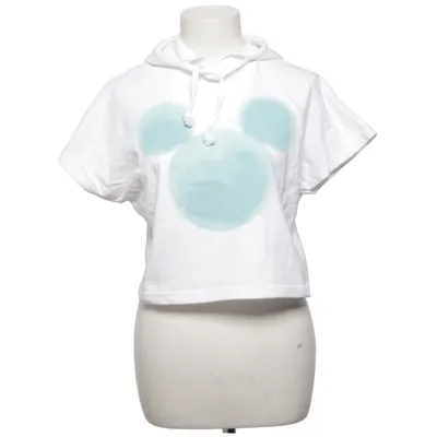 Kortärmad huvtröja (Vit, Blå) från Disney Bomull, Polyester