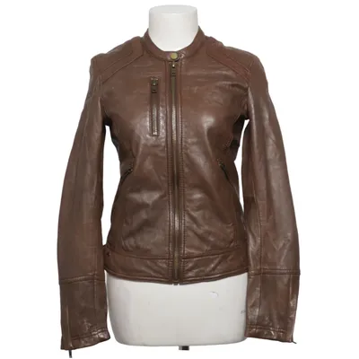 Veste en cuir (Marron) de Pull & Bear Cuir