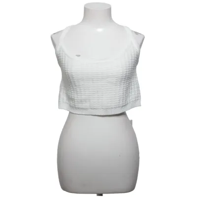 Crop top (White) from Pretty Lavish Acrylic, Cotton