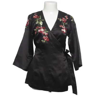 Wrap blouse (Black, Multicolored) from Indiska Polyester