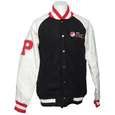 Collegejacka (Svart, Vit, Röd) från Pepsi Max Polyester, Ull
