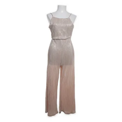 Jumpsuit (Beige, Silver) from Missy Empire Elastane, Polyester