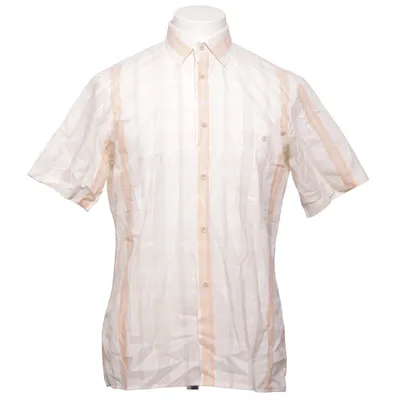 Kortärmad skjorta (Beige, Orange) från Jönköpings Linne Bomull, Polyester