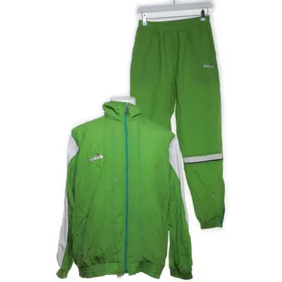 Träningsställ (Grön, Vit) från Diadora Nylon, Polyester, Bomull