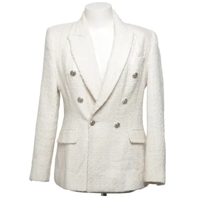Kavaj (Vit) från Zara Akryl, Bomull, Polyester