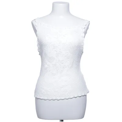 Tank Top (White) from Zara Cotton, Polyamide, Polyester
