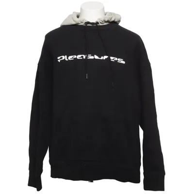 Sweat à capuche (Noir, Gris) de Pleasures Coton