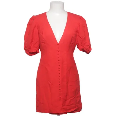 Robe (Rouge) de Bardot Élasthane, Lin, Polyester, Viscose