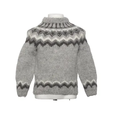 Sweater (Grå, Sort, Hvid) fra The Handknitting Association of Iceland Uld