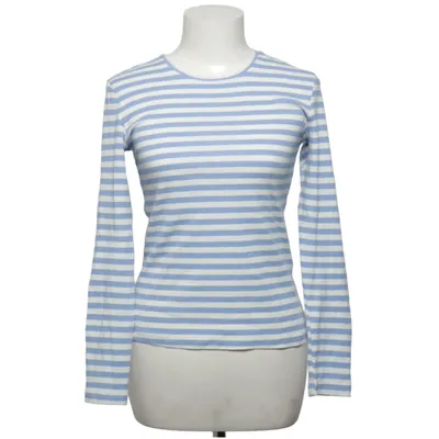 Lange mouwen shirt (Blauw, Wit) van Pieces Elastaan, Organisch katoen