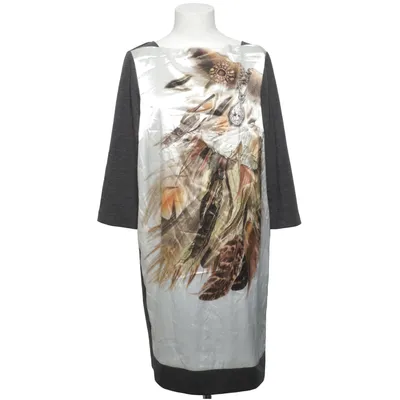 Dress (Gray, White, Multicolored) from Fuego Woman Elastane, Polyester, Viscose