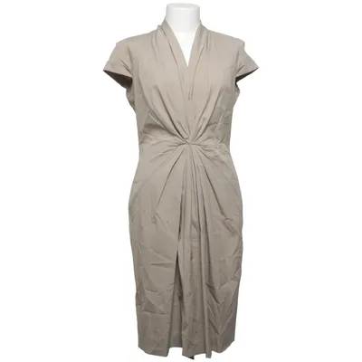 Jurk (Beige) van Hugo Boss Katoen, Elastaan, Polyamide
