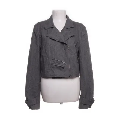 Biker jacket (Gray) from Bessie Polyester, Wool