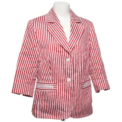 Blazer (Rood, Wit) van Delmod Katoen, Linnen, Polyester, Viscose